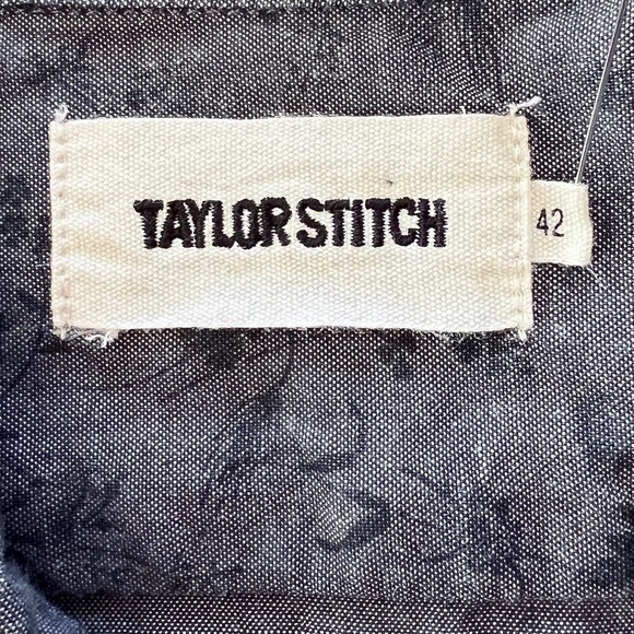 TAYLOR STITCH The Short Sleeve California in Blue Chambray Botanical - 42 - Picture 4 of 7